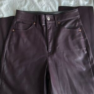 Faux leather pants (burgundy / wine color )